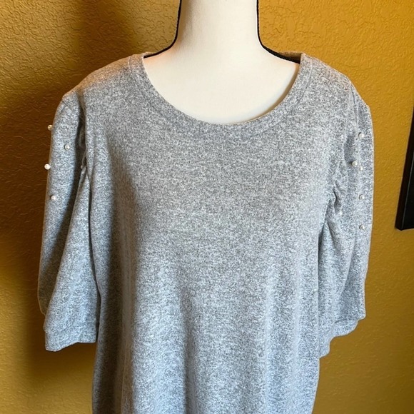 Alison Andrews Sweaters - NEW Sweater Plus Size with pearl detail scoop neck size 2X
